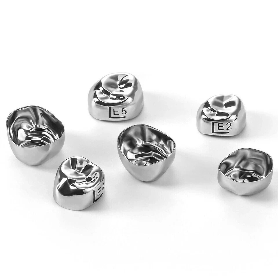 5Pcs Dental Stainless Steel Kids Primary Molar Crowns Pediatric crown 48 Size