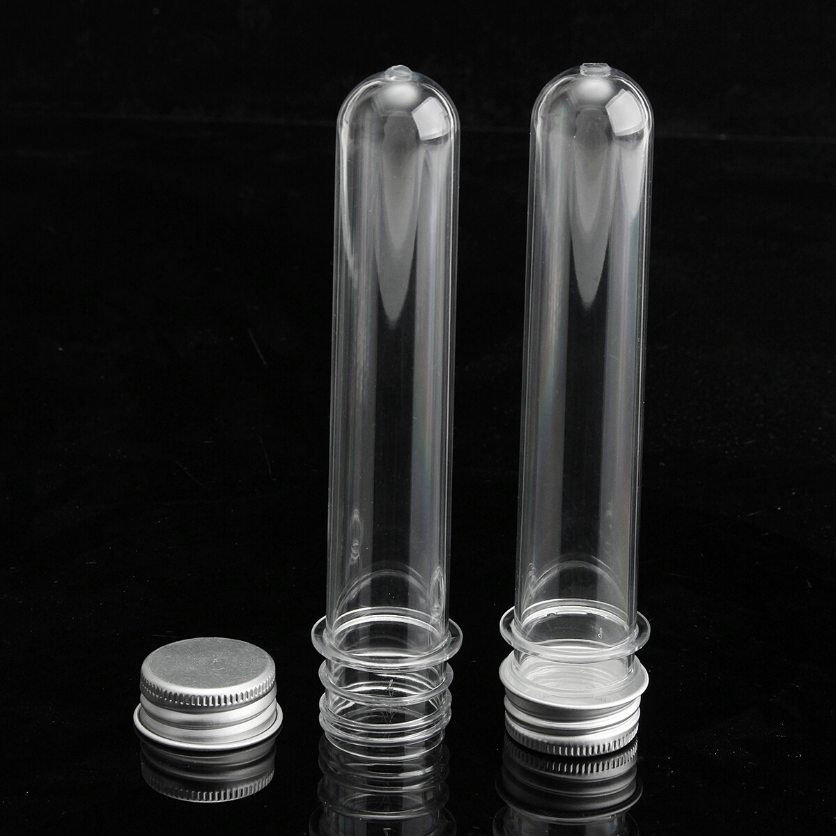 20 Pack 40ml Clear Plastic Test Tubes with Caps for Wedding Favor Storage Lab