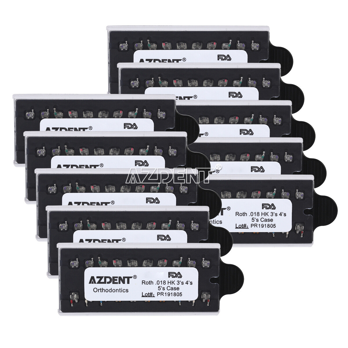 AZDENT Dental Orthodontic MIM Monoblock Brackets Braces Mini Roth MBT 018/ 022