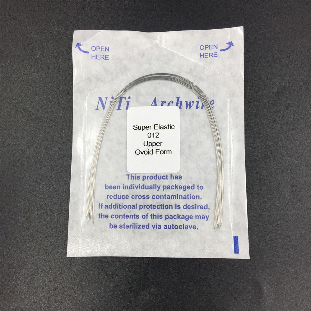 Dental Orthodontic Arch Wire Super Elastic Niti Round Ovoid Upper/Lower 012-020