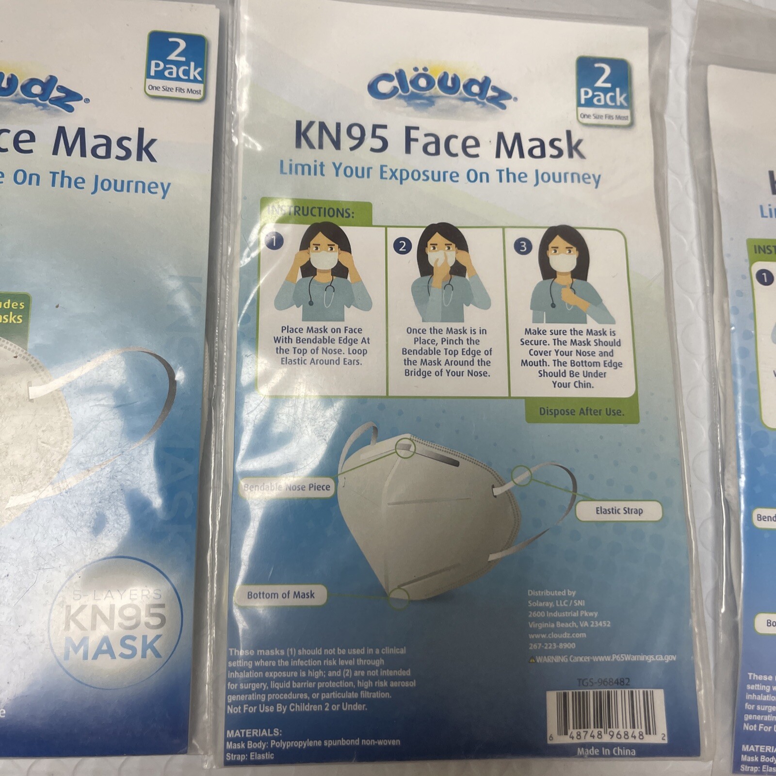 KN95 Protective 5 Layers Face Mask [12 PACK] 2 In Each Pack Disposable Masks