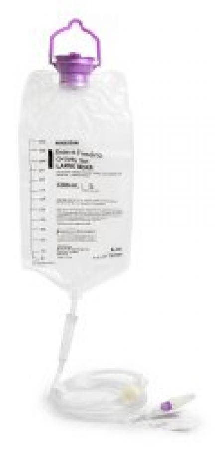 McKesson Large Bore Gravity Feeding Bag Set 1200 mL W/ ENFit Connector 30 Count