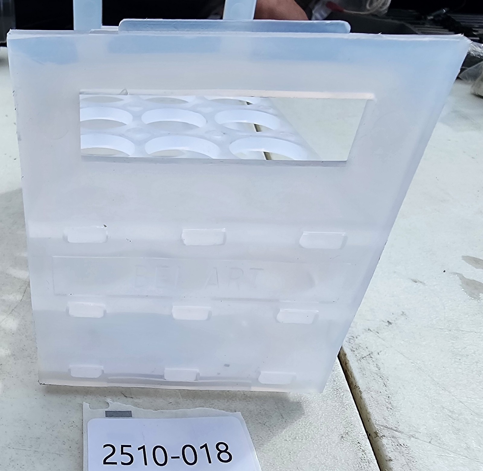 White 15-Position 3-Tier Test Tube Rack with 2 Large Black Feet
