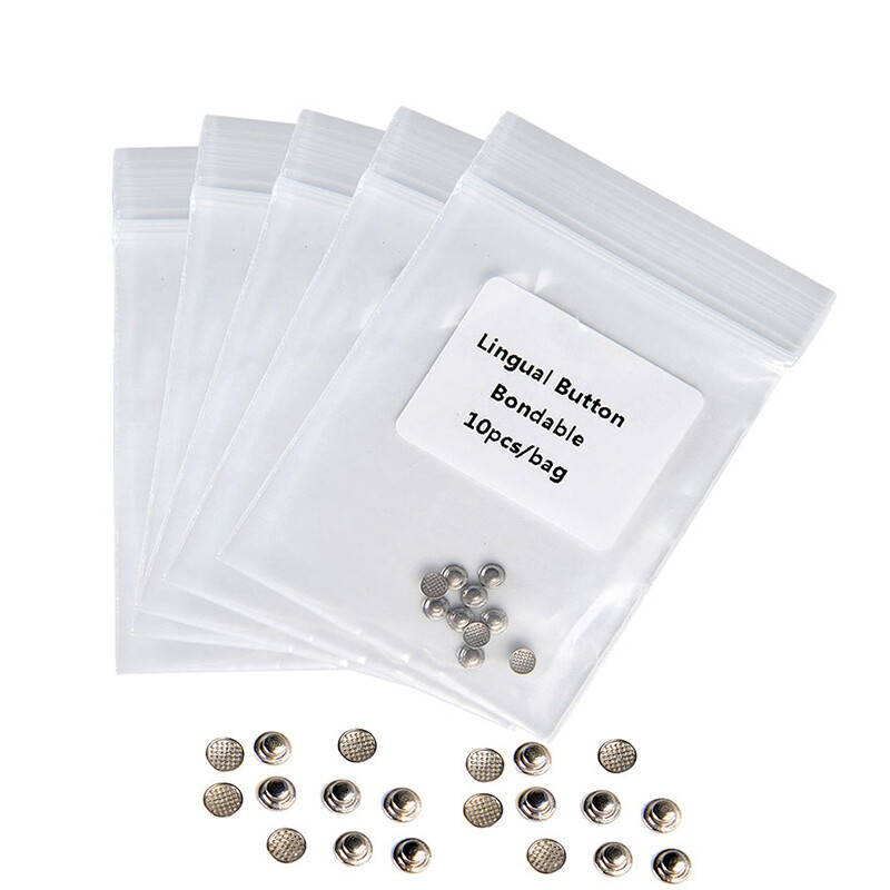 5X AZDENT Dental Orthodontic Round Lingual Button for Bondable 10Pcs/Pack