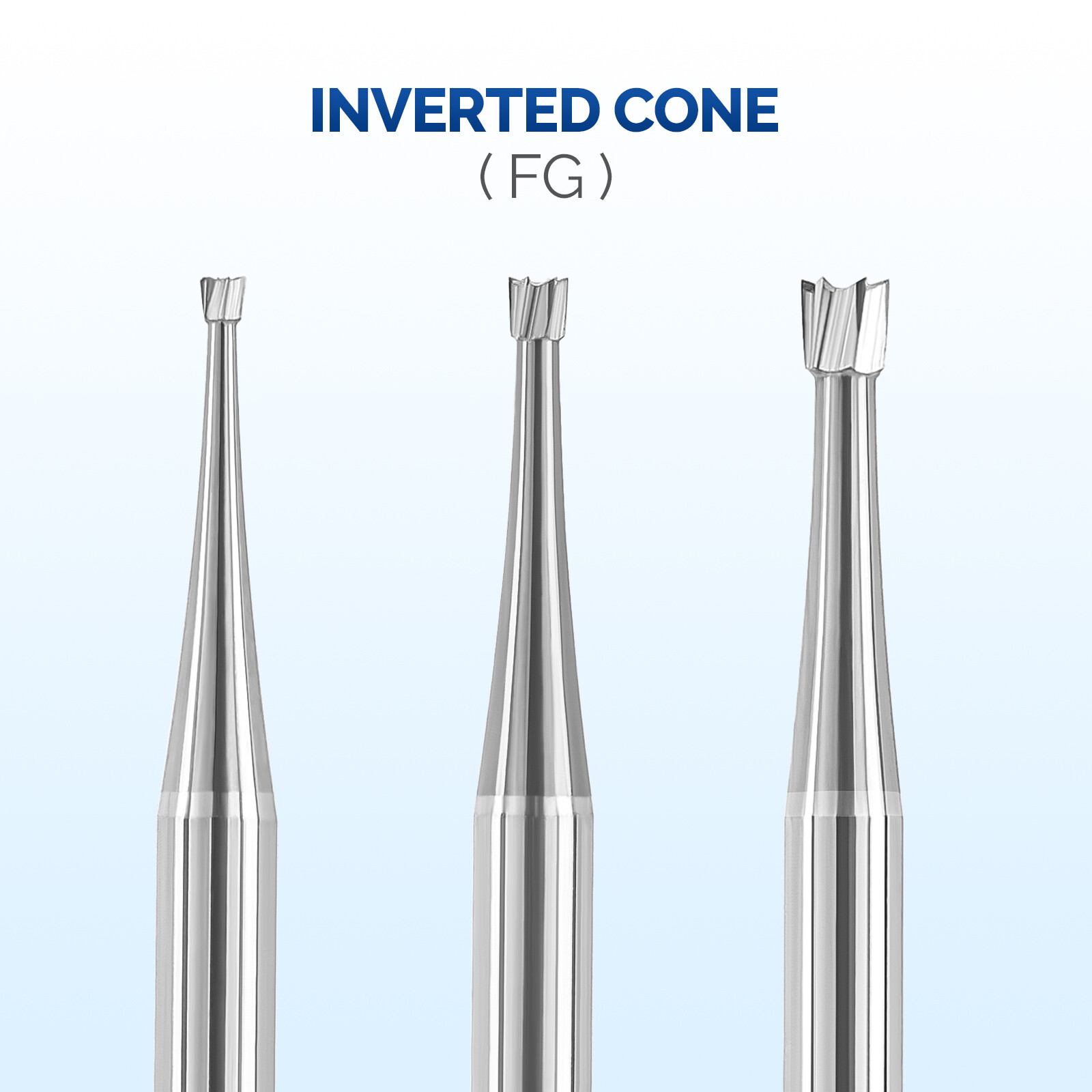 JMU Dental Carbide Inverted Cone FG-35 1/2 FG-34 FG-36 Bur fit High Speed HP