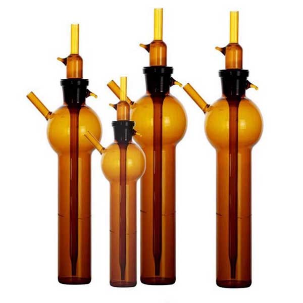 10-250ml Glass Ball-shape Gas Sampling Tube Gas Collecting Bottle Lab Supply