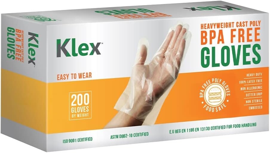 Ambidextrous Disposable Gloves – 1000 Pack, BPA Free & Durable for Food Handling