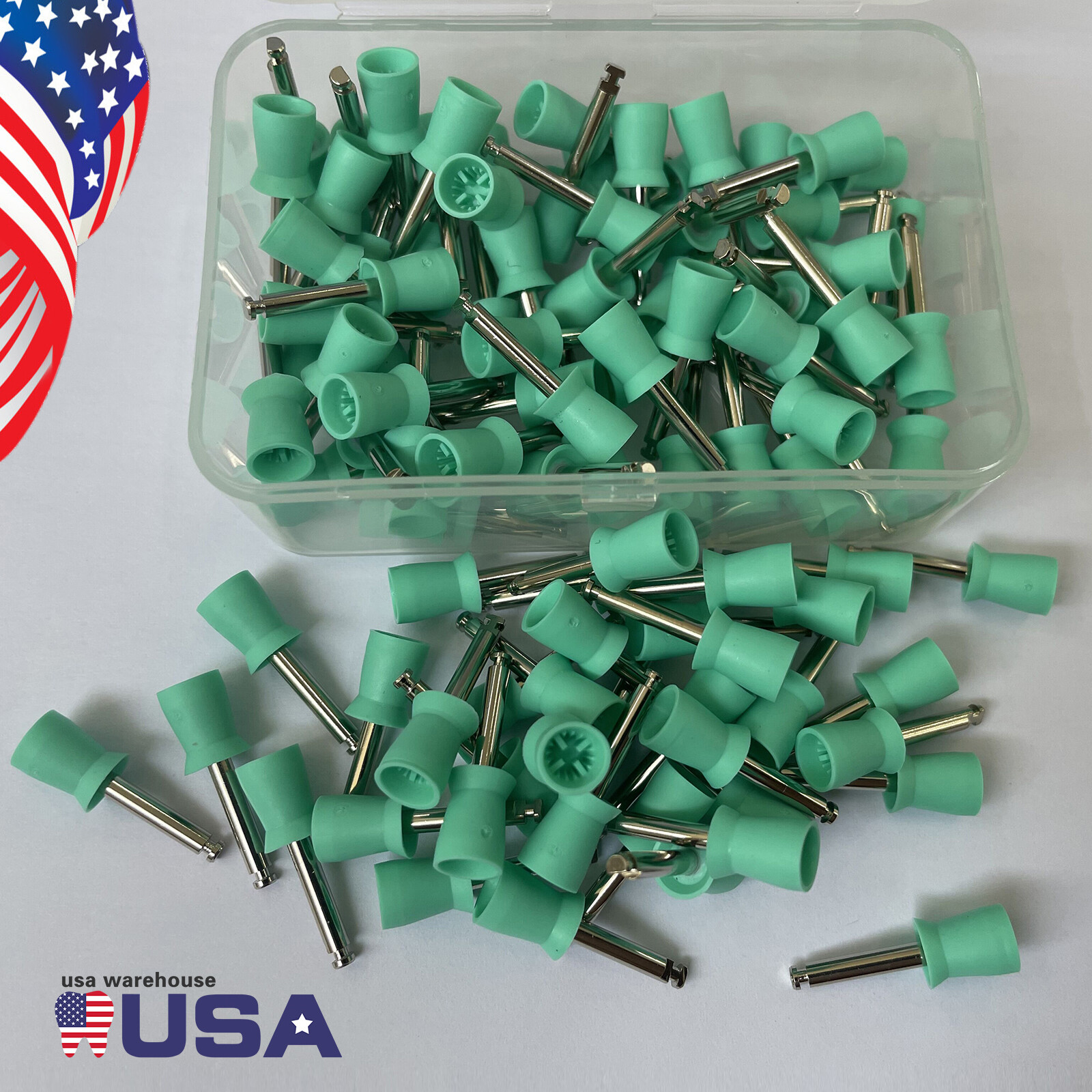 100pcs/Box Dental Prophy Tooth/Teeth Polishing Cups Brushes Latch Type Webbed
