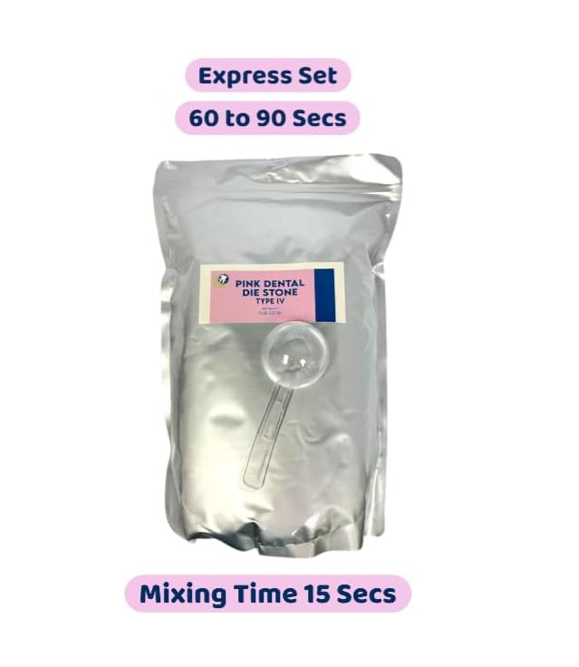GYPSUM DIE STONE TYPE IV PINK ALL PURPOSE STRONG COMPOUND EXPRESS SET 5 Lbs