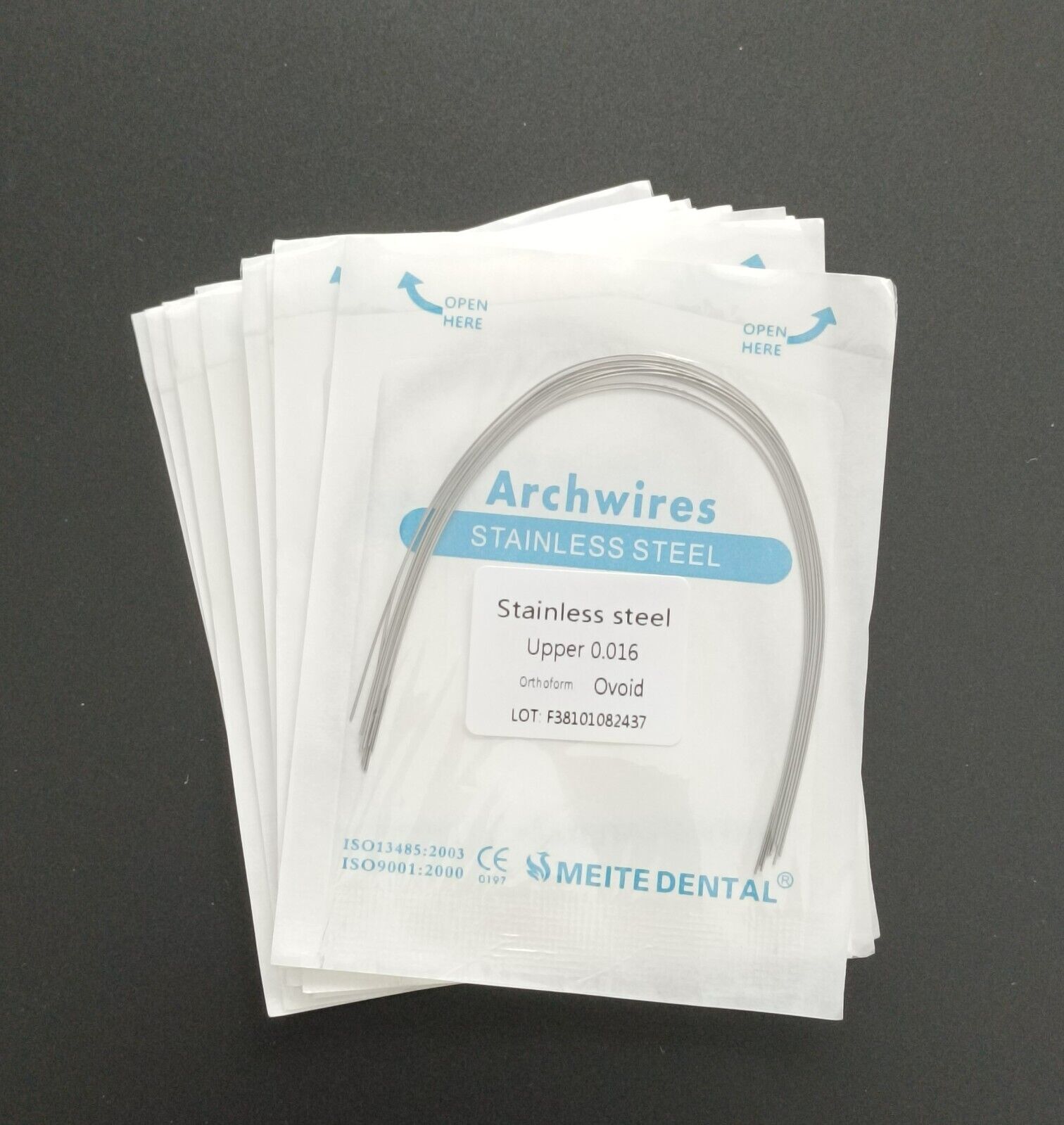Dental Orthodontic Stainless Steel Arch Wires Round Wire Ovoid/Natural 10pcs/bag