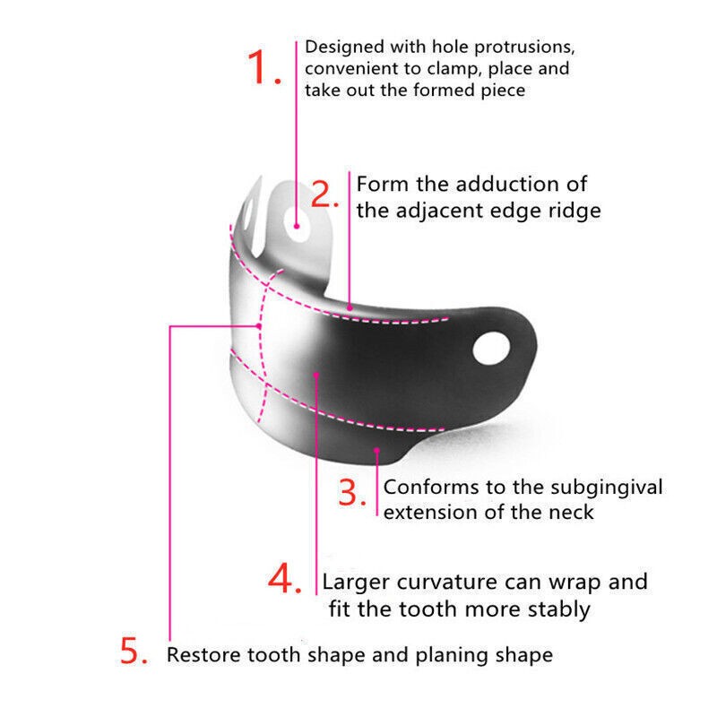 Dental M4 Matrix Bands Ring Sectional Matrice Clamp Fit Garrison Palodent V3