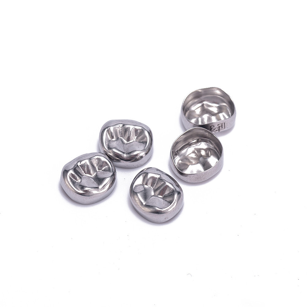 5pcs Dental Kid Crown Stainless Steel Primary Crown D Premolar/E Molar DLR5 DLR4