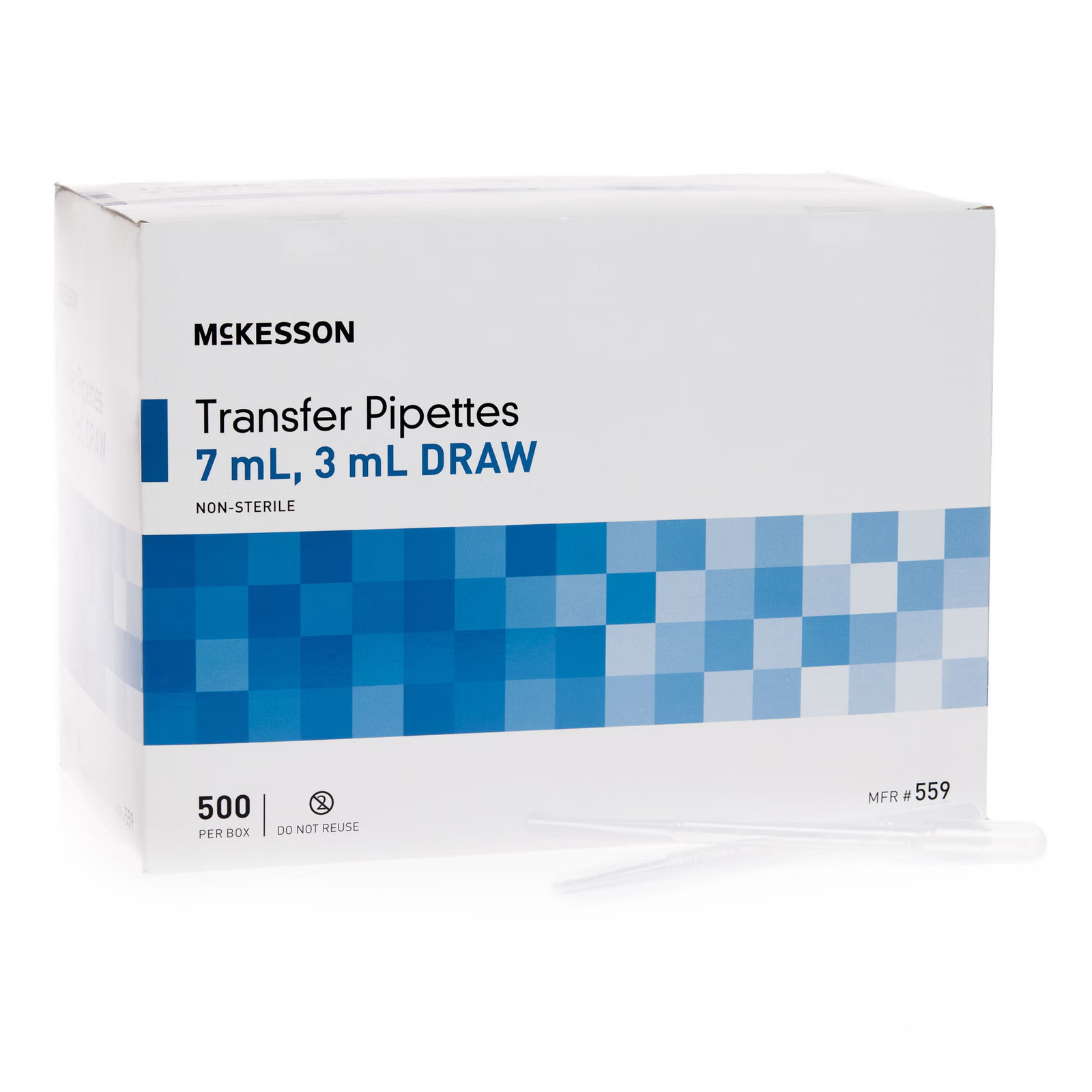 McKesson LDPE Transfer Pipette 7.5 mL 3 mL Draw Volume 5000 pcs