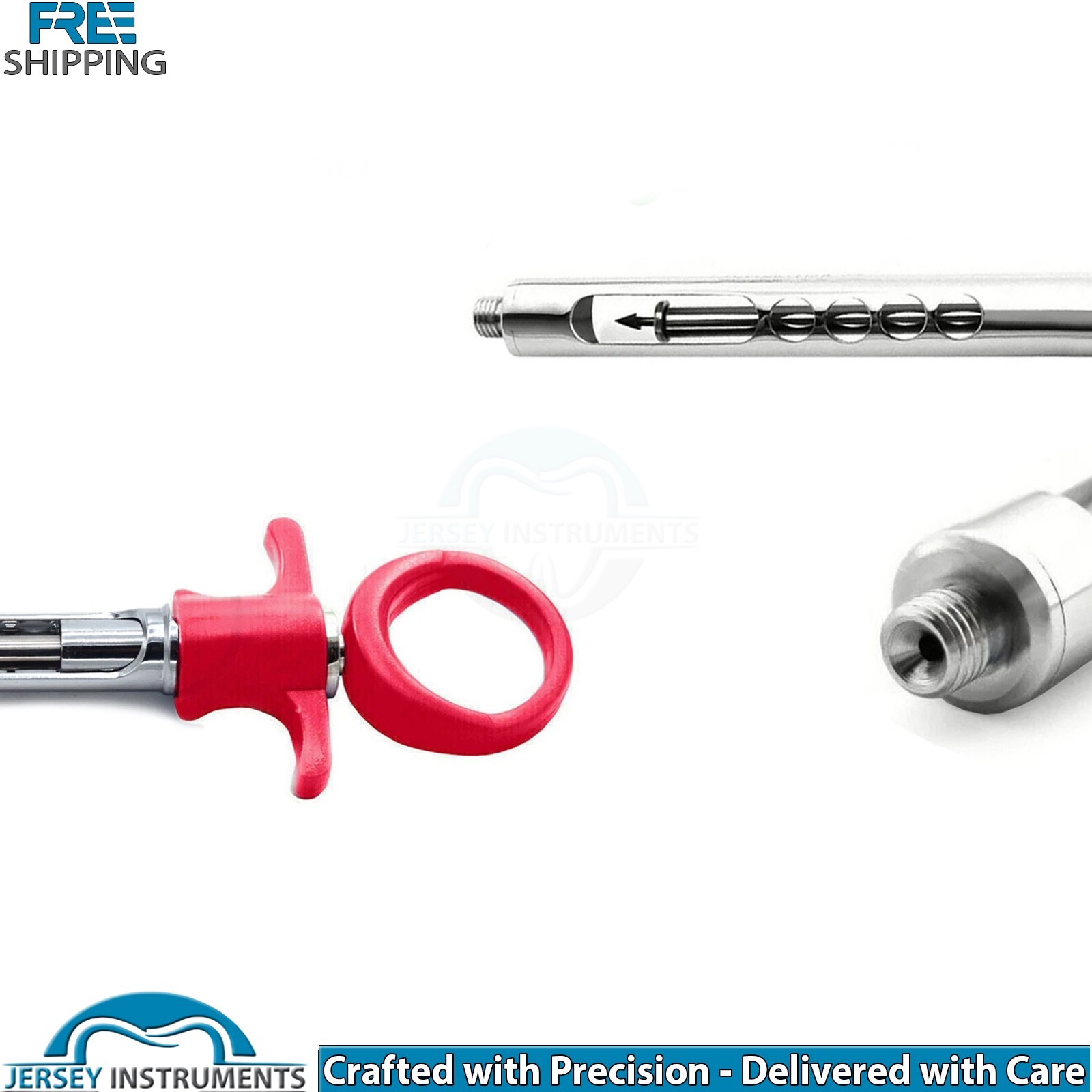 Dental Anesthesia Cartridge Syringe 2.2ml Pink Injection Dentist Surgical Tool