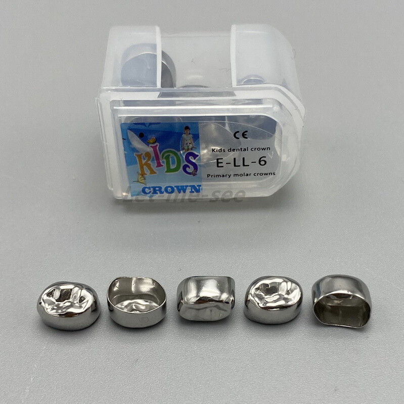 Dental Kids Primary Molar Crowns Stainless Steel Pediatric crown 48 Sizes