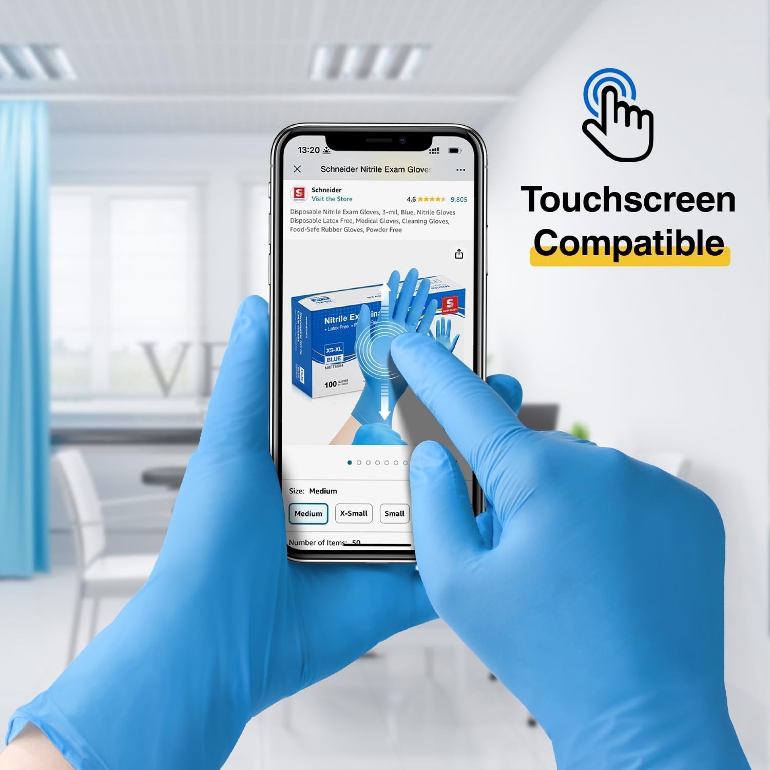 High-Quality Disposable Nitrile Gloves – Textured, Ambidextrous, Medical Use
