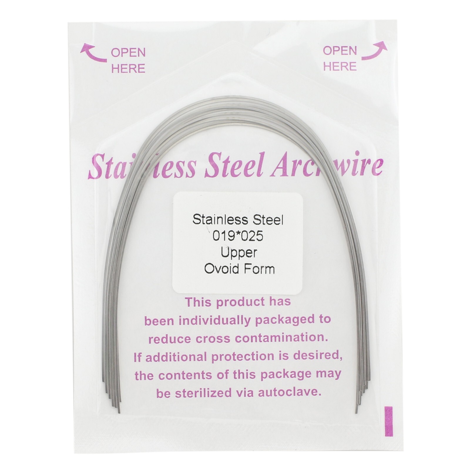 Dental Orthodontic Arch Wire Rectangular Ovoid Stainless Steel 16×16 17×25 18×25