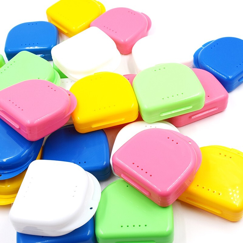 Dental Orthodontic Retainer Denture Storage Case Mouthguard Container Box 5Color