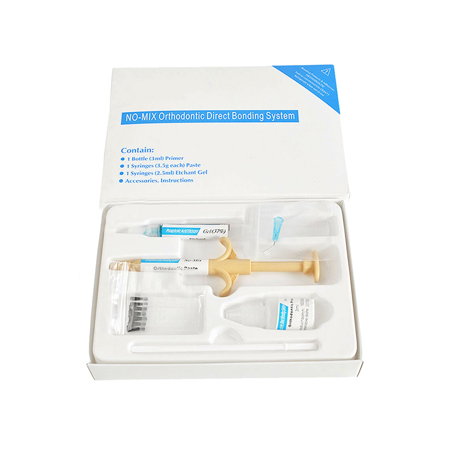 Dental Brackets /Orthodontic Light Cure Adhesive Kit/Blue Green Glue/Mini No-Mix
