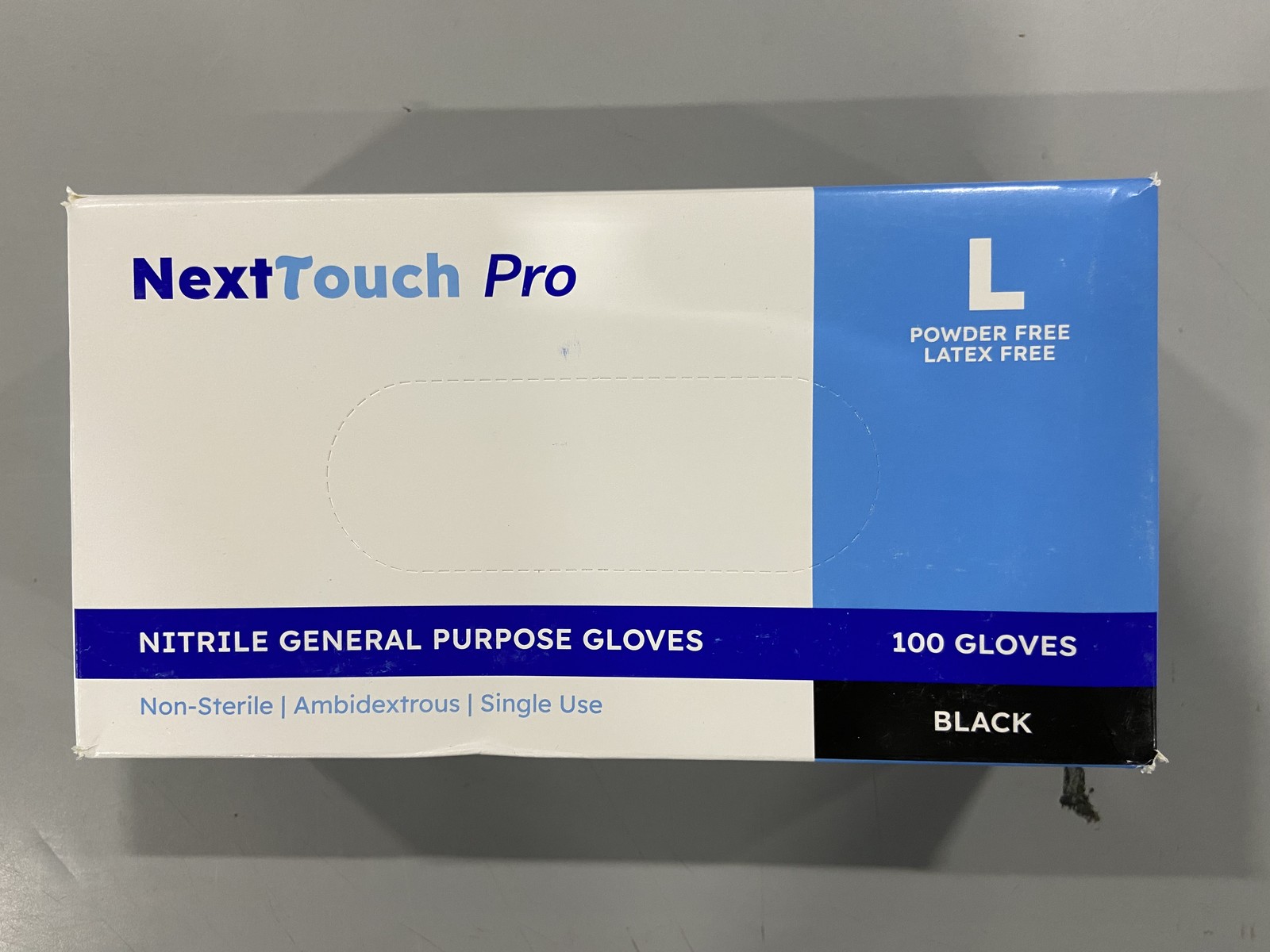 GENERIC PRO POWDER FREE, NITRILE, LATEX FREE GLOVES ( 100 COUNT), SIZE L – BLACK