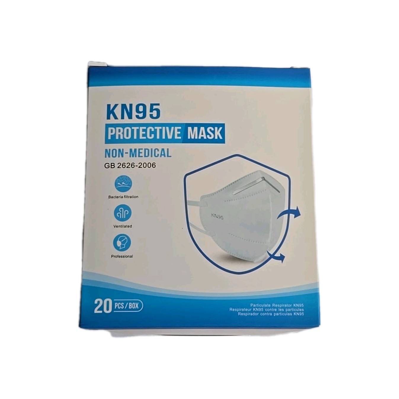 20pcs White KN95 Protective 5 Layer Face Mask BFE 95% Disposable KN95 Mask