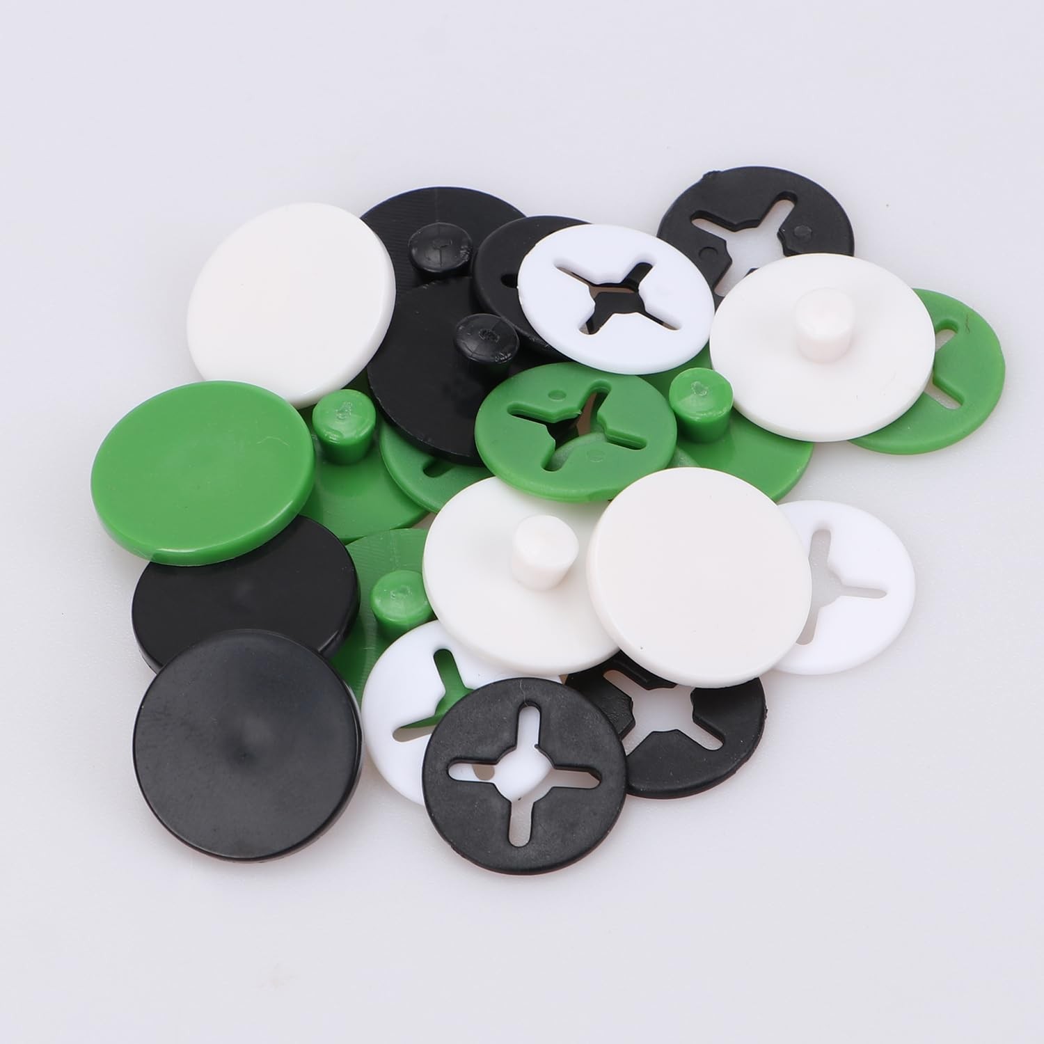 Aruicheng Running Bib Clips 12Pcs Race 1.7 cm/0.67 inch, Green,Black,White