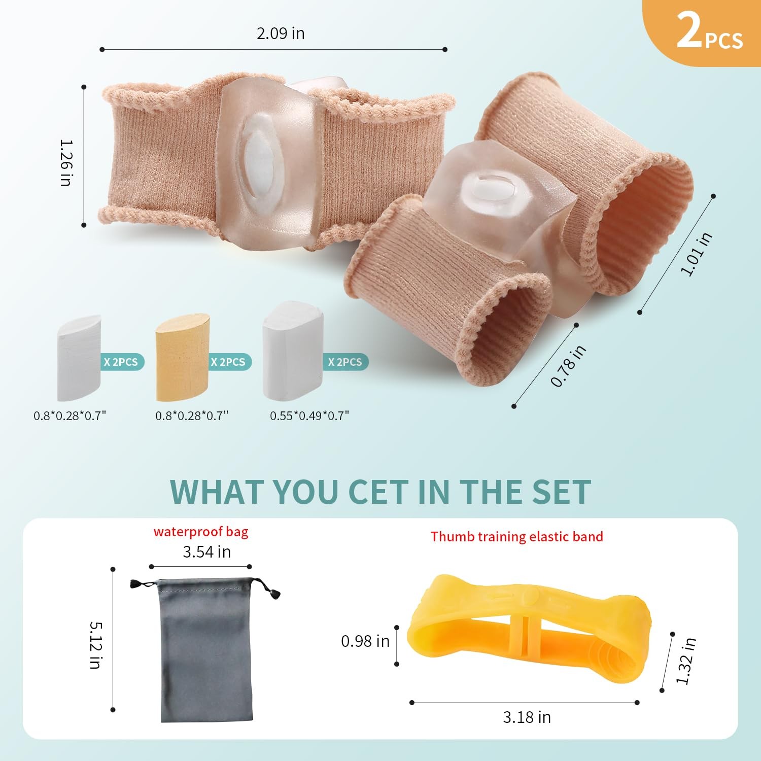 Pitoyteck – Adjustable Big Toe Separators for Women & Men free size, Brown