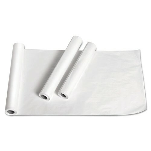Exam Table Paper, Deluxe Crepe, 18″ x 125ft, White, 12 Rolls/Carton