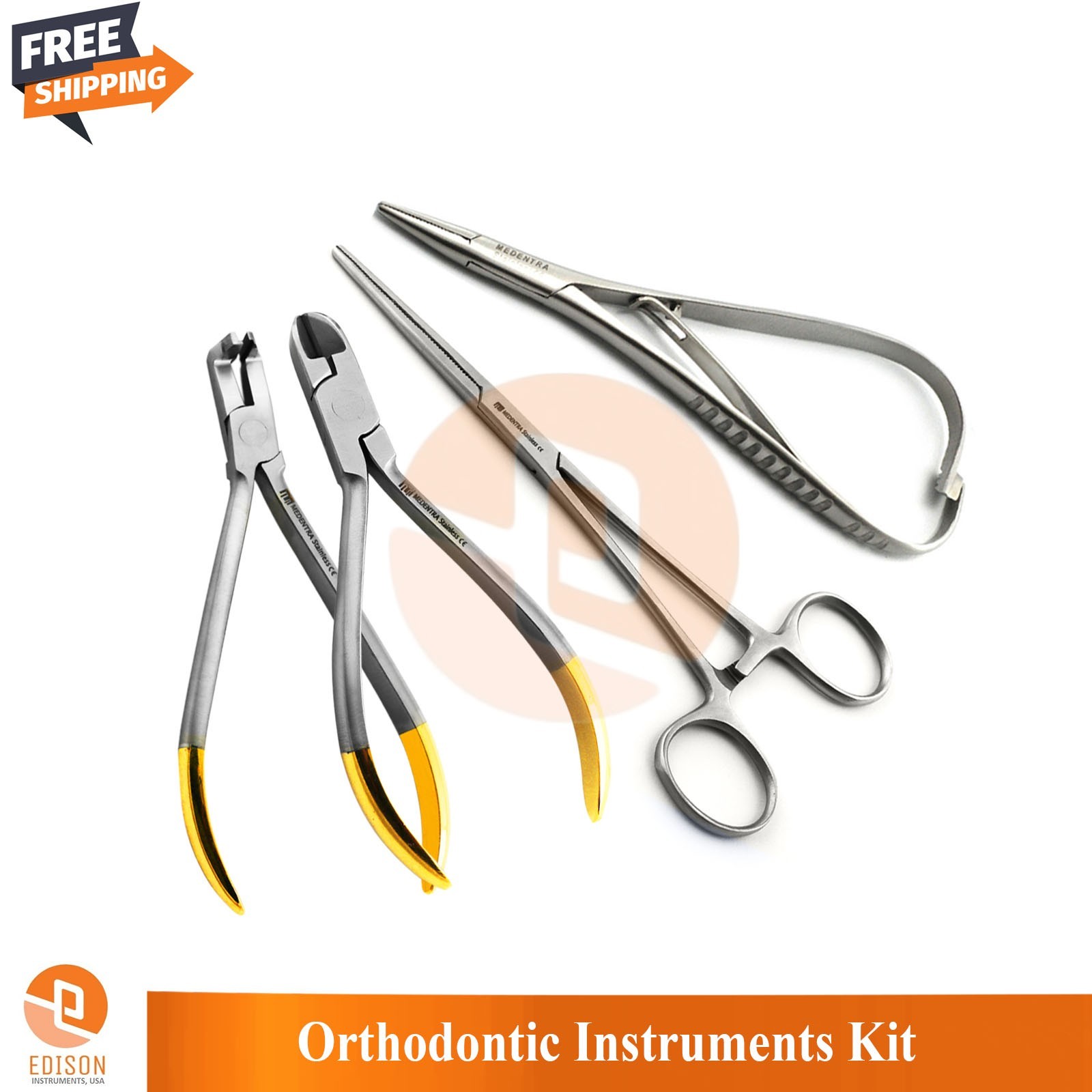 Orthodontic Dental Tools Kit Pean Forcep Hard Wire Cutter TC instruments