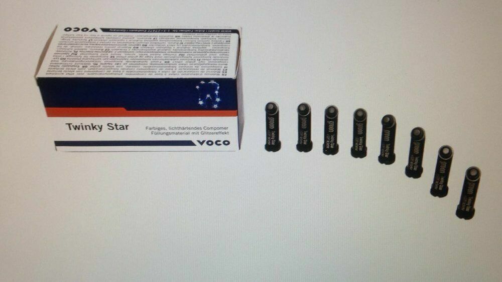 Voco Twinky Star Light Cure Coloured Compomer with Glitter Effect 25 Capsules