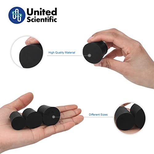 United Scientific RSTPK1 Rubber Stopper, 1 to 6 Sizes Assortment, Assorted, 1
