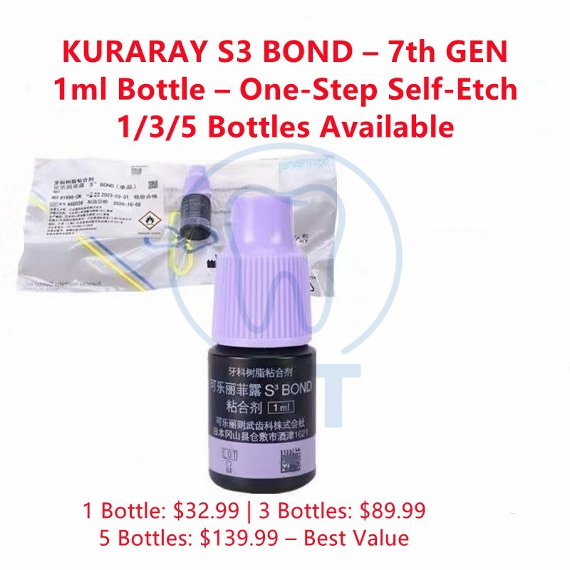 Kuraray S3 Bond 7th Gen 1ml, Self Etch Dental Adhesive