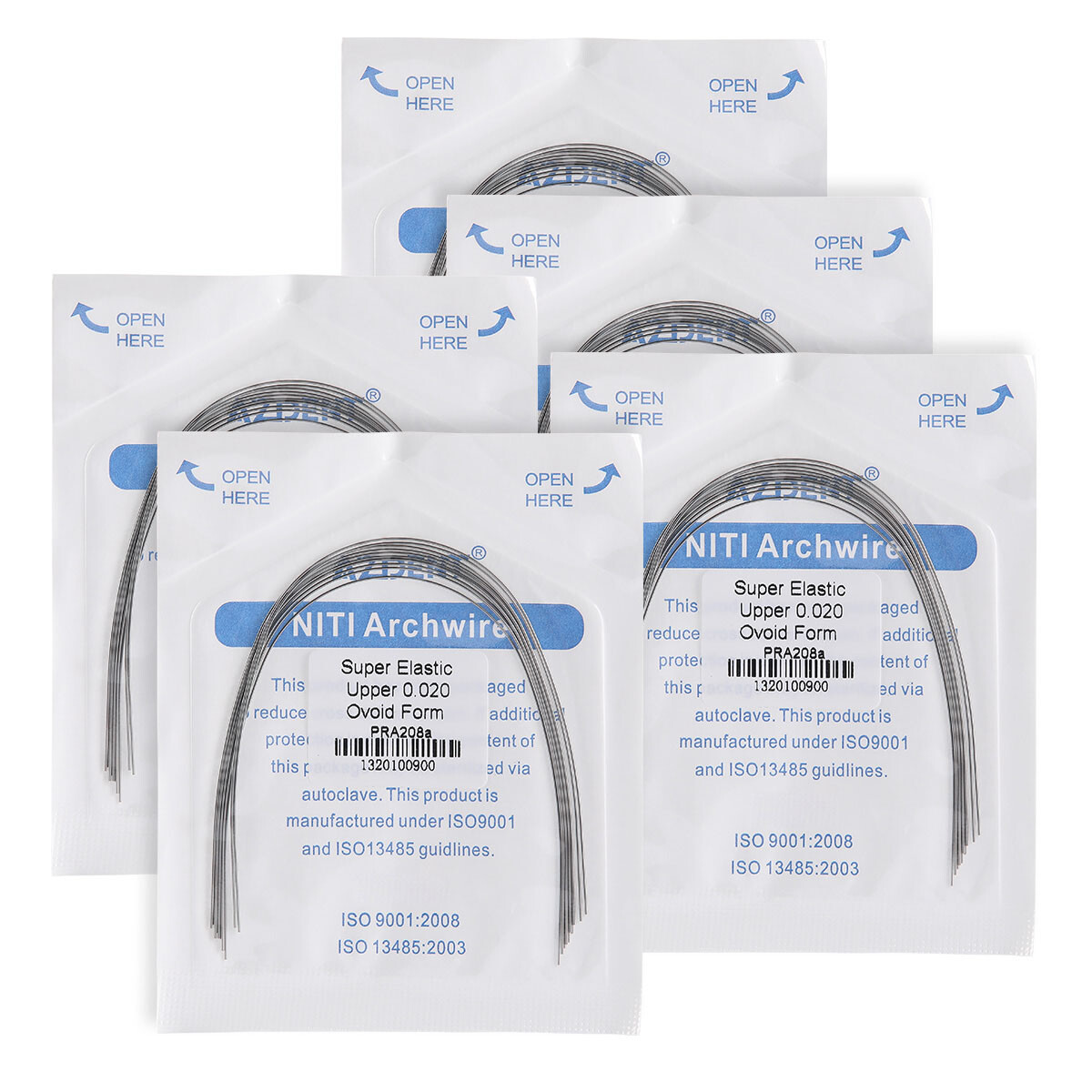 AZDENT Dental Orthodontic Wires Super Elastic Niti Arch Wire Oval Form 10pcs/bag