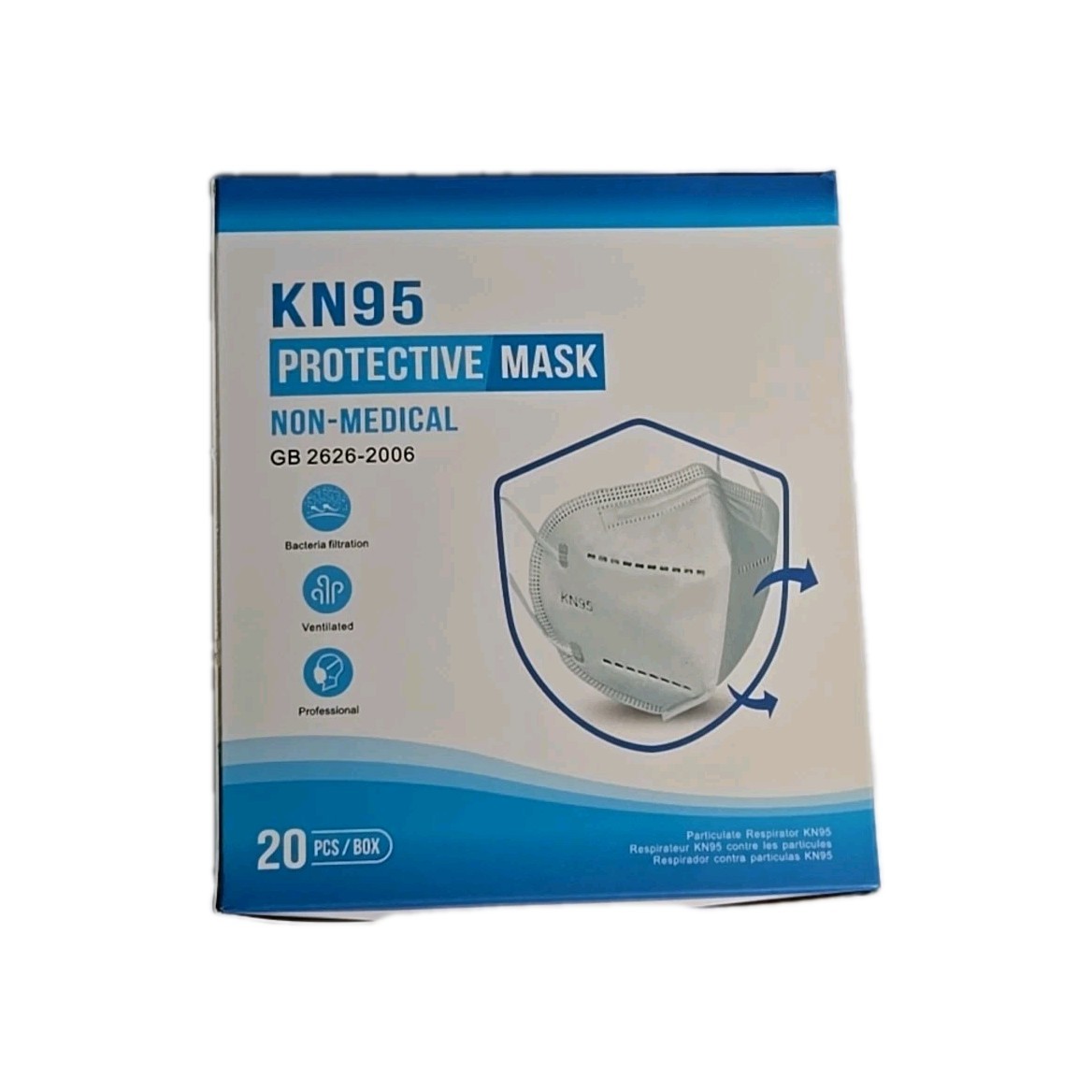 20pcs White KN95 Protective 5 Layer Face Mask BFE 95% Disposable KN95 Mask
