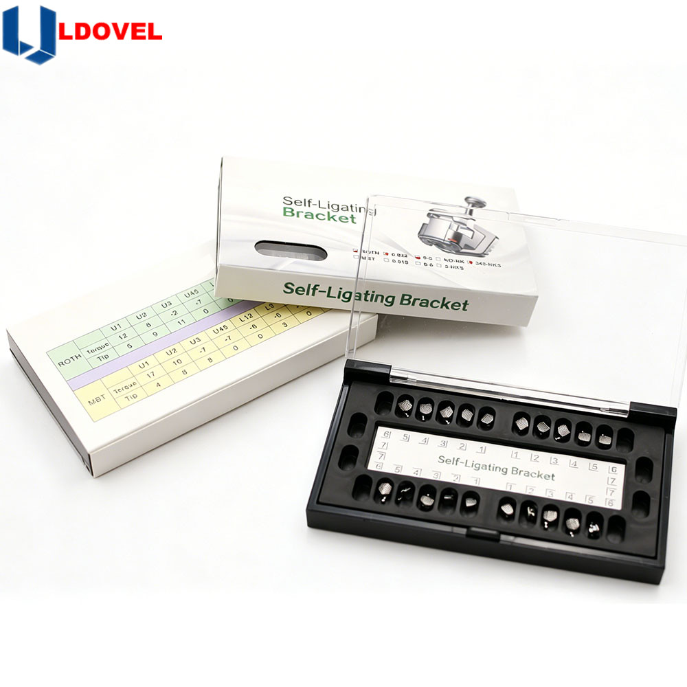 1 box /20pcs Dental Orthodontic Self Ligating Braces Bracket Roth.022 Hooks 345