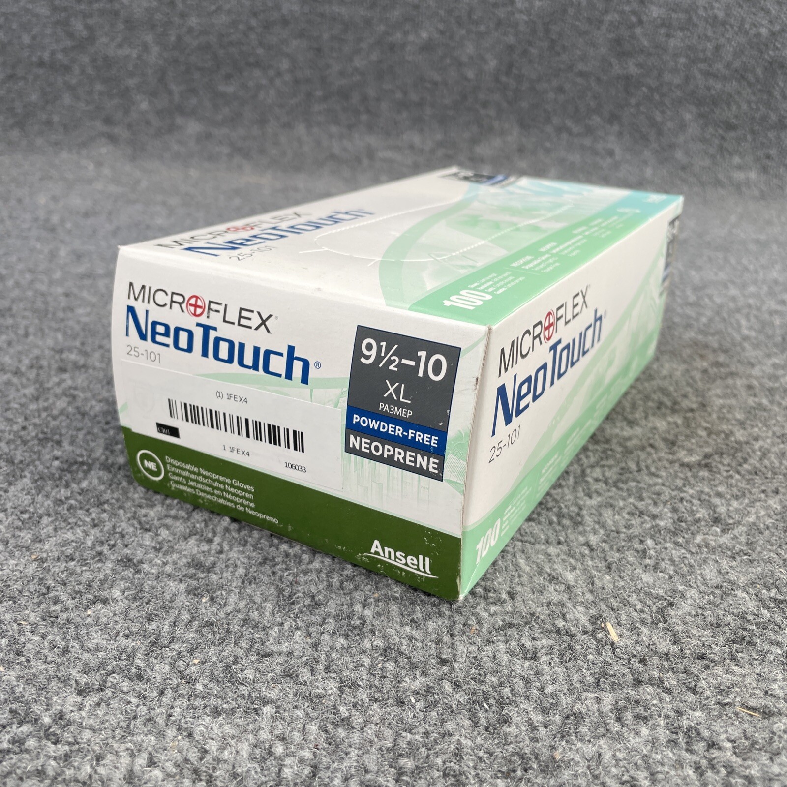 Lot of 5 – Microflex NeoTouch 25-101 Neoprene Gloves – Box of 100 Size: XL
