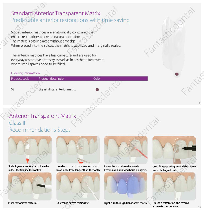 Dental Transparent Matrix Clear Bow Matrice Band Anterior Front Bioclear TorVM