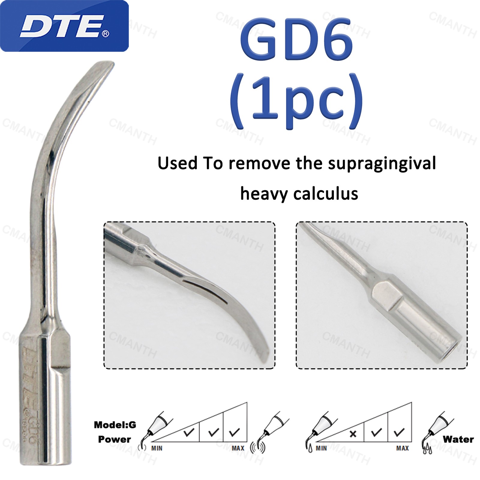 Woodpecker DTE Dental Ultrasonic Scaler Tips GD-Series Fit SATELEC ACTEON NSK
