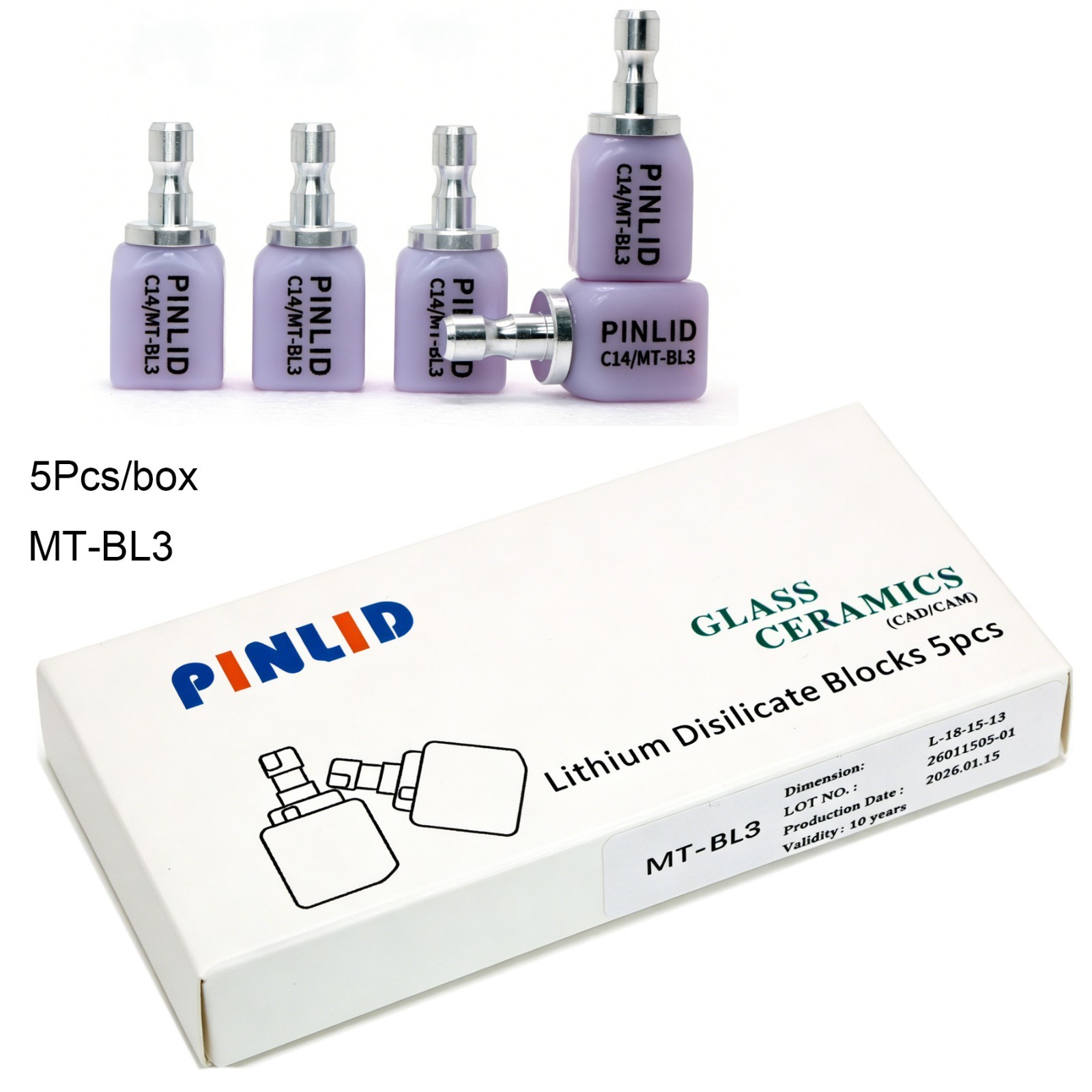 US C14 MT Dental Glass Ceramic Lithium Disilicate Block CEREC inLab fit Emax CAD
