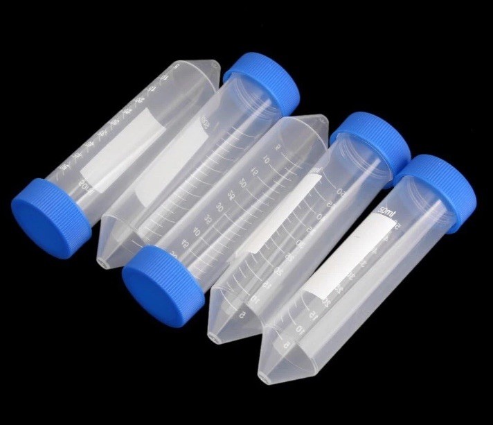 5 pcs 50ml Centrifuge Tubes w/ Screw Cap Conical Plastic Test Tubes Lab Tube