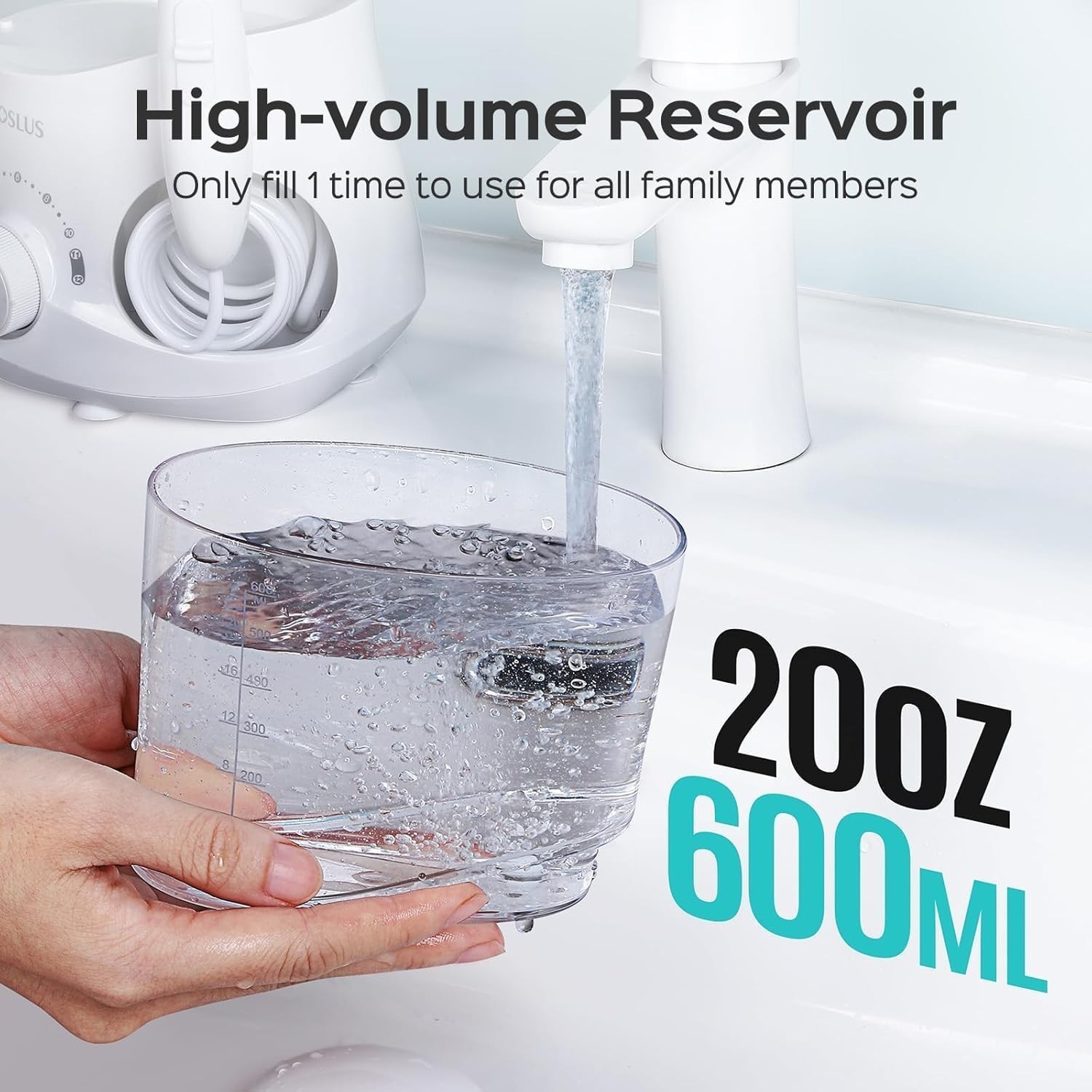 E1 Electric Water Flosser 12 Pressure Settings Dental Oral Irrigator with 5 Tips