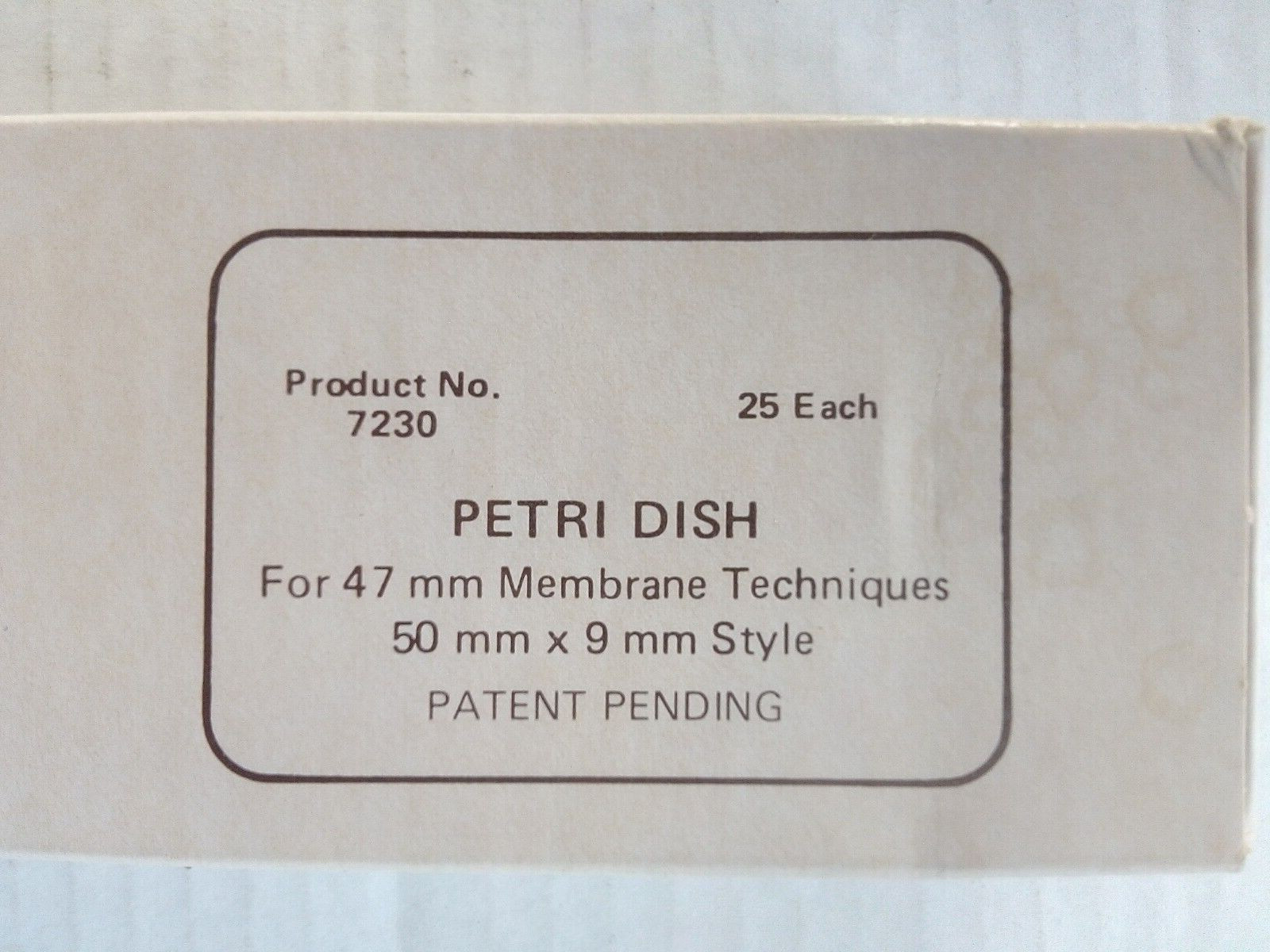 Pall Gelman 7230 50mm x 9 mm petri dish box of 25