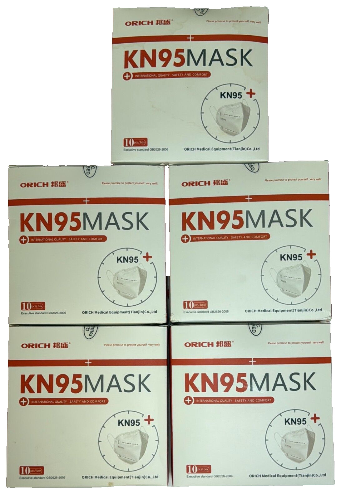 KN95 Protective Face Mask by ORICH 50-Pack Palisades & Los Angeles, CA Wild Fire