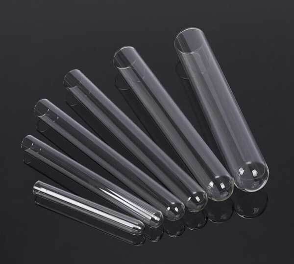 5ml-135ml Round-bottomed Glass Tubes High Temperature Chemistry Sample Container