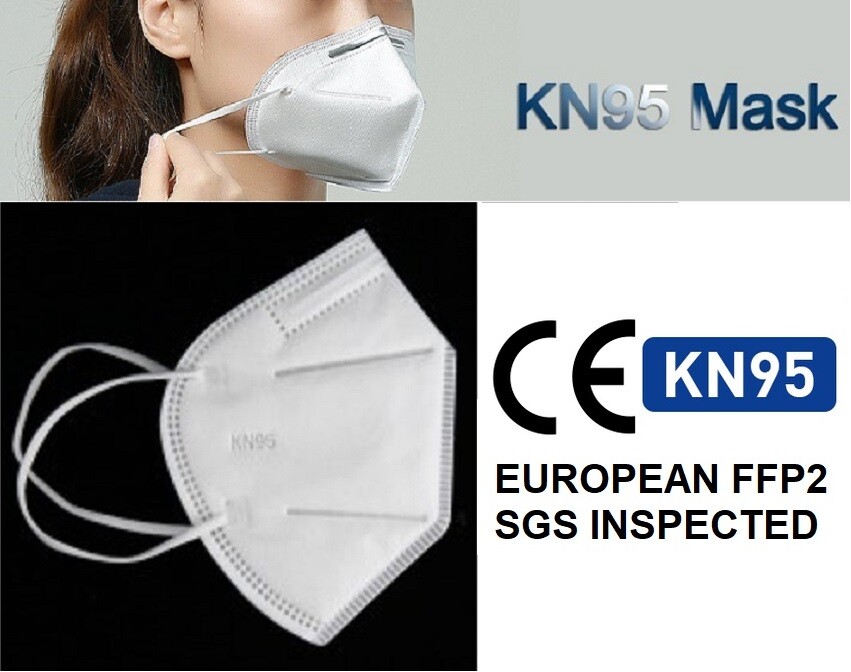 KN95 Safety Face Mask Protective 5 Layers Disposable CE EN149 Approved PK of 30