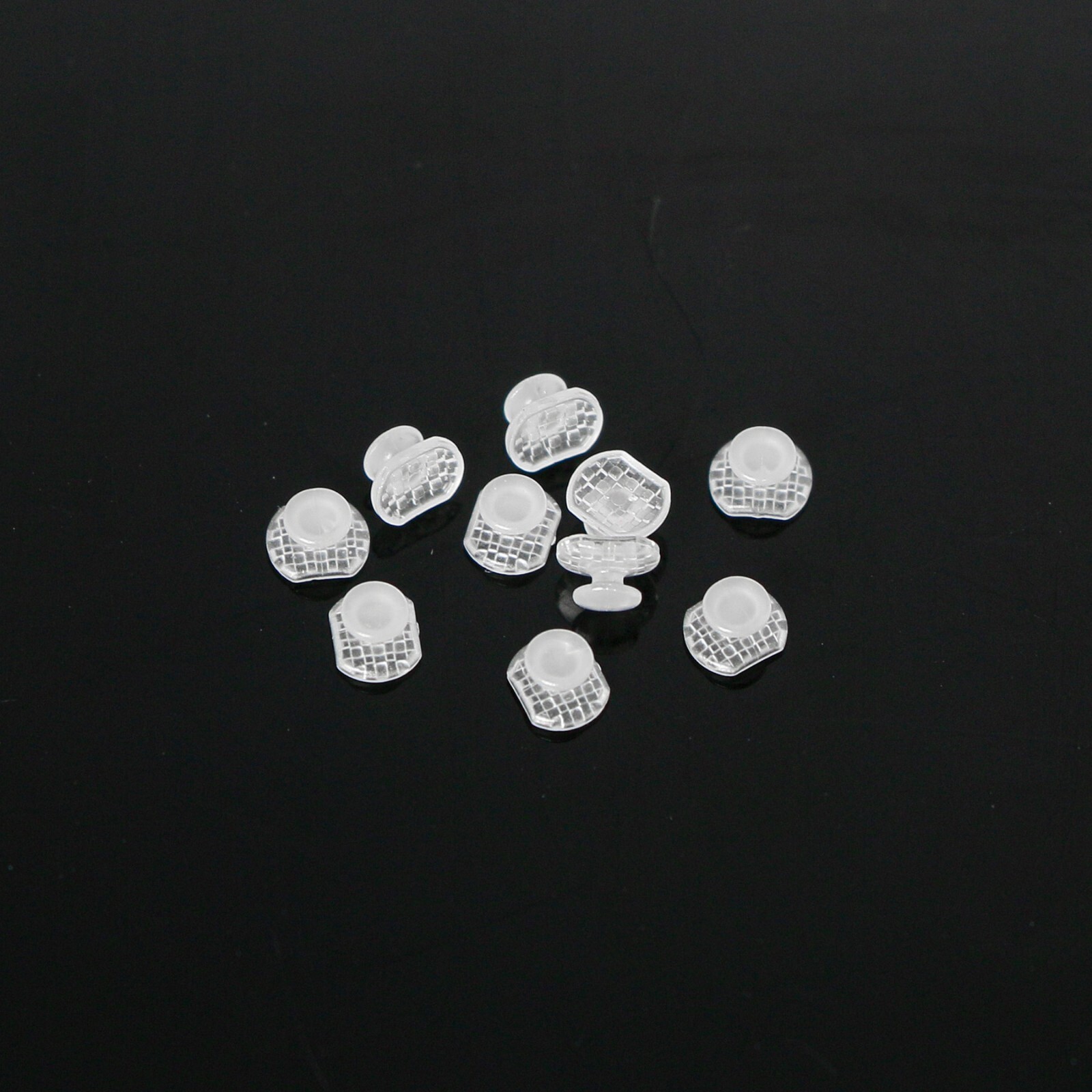 10 Pcs/Pack Dental Ortho Ceramic Clear Lingual Button Bondable Rectangular Base