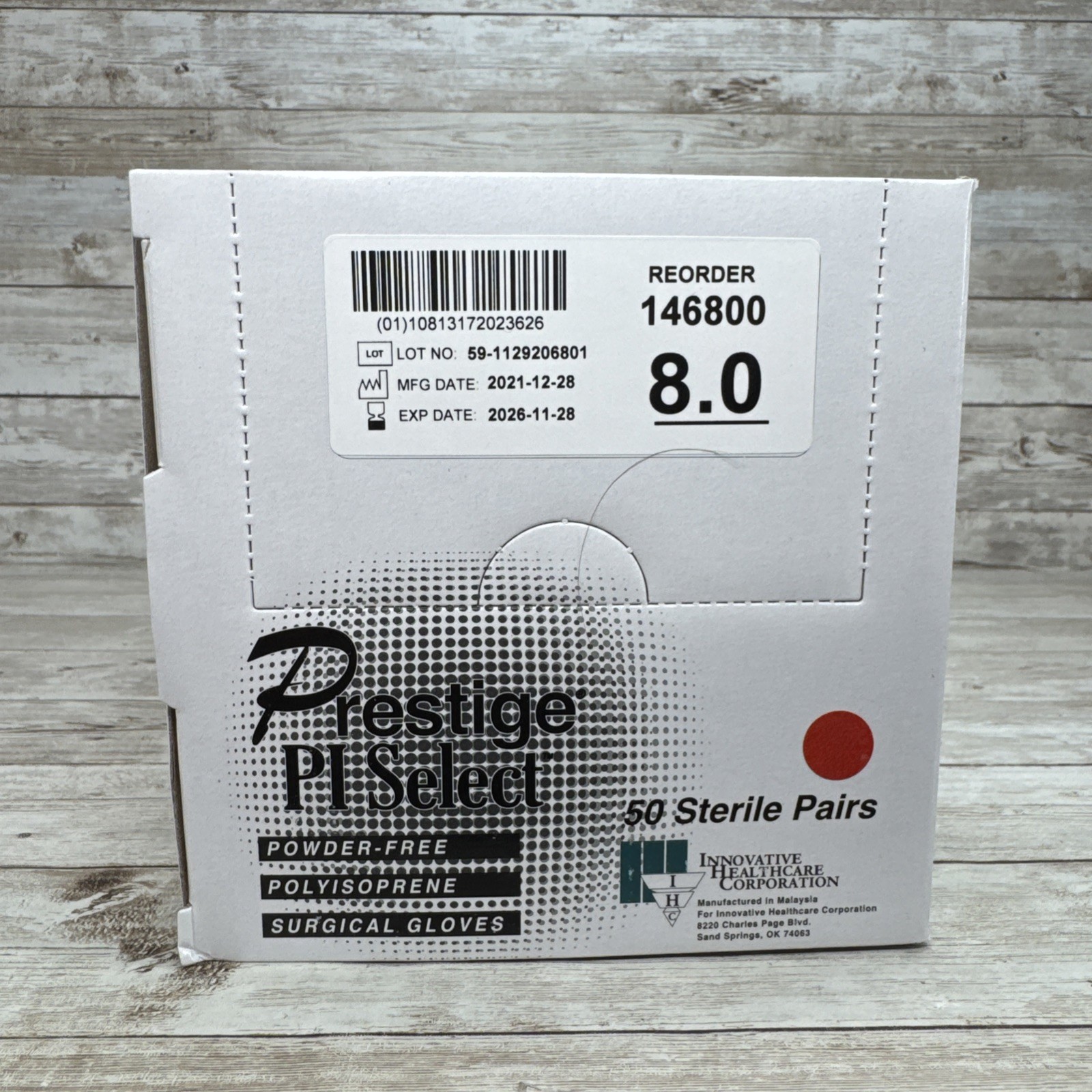 Prestige PI Select Polyisoprene Surgical Gloves *1 Case* 200 Size: 8 Exp: 11/26