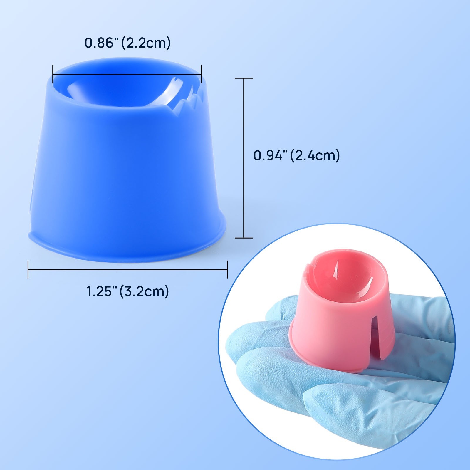 100pcs/box Dental Disposable Dappen Dish Plastic Mixing Bowls Cup Assorted Color