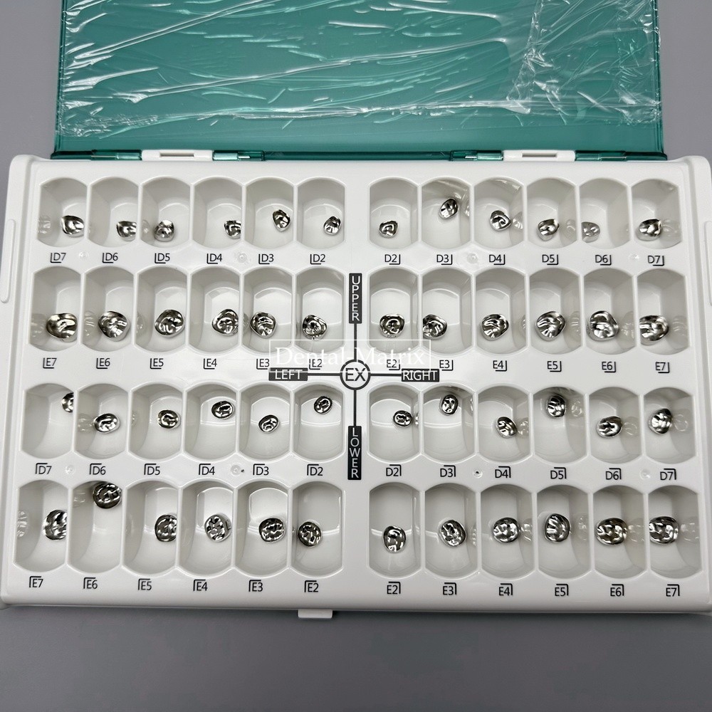 48 Sizes Dental Kids Crown stainless steel Primary Molar Pediatric Crowns Kit