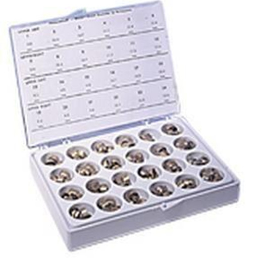 Dental Aluminum Temporary Bicuspid Crown Kit (60 pcs) *** size #1-24